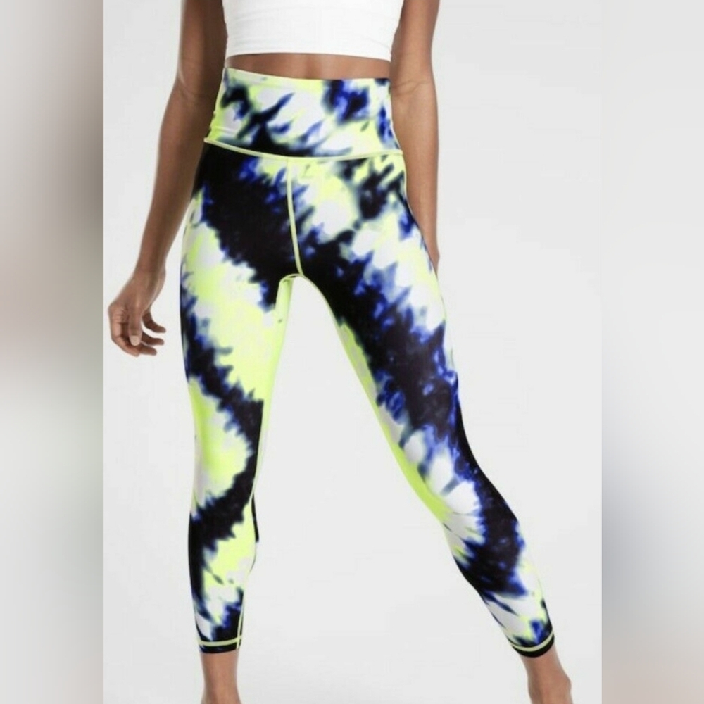 Athleta Women's Tie-Dye Jeggings - Black and Yellow